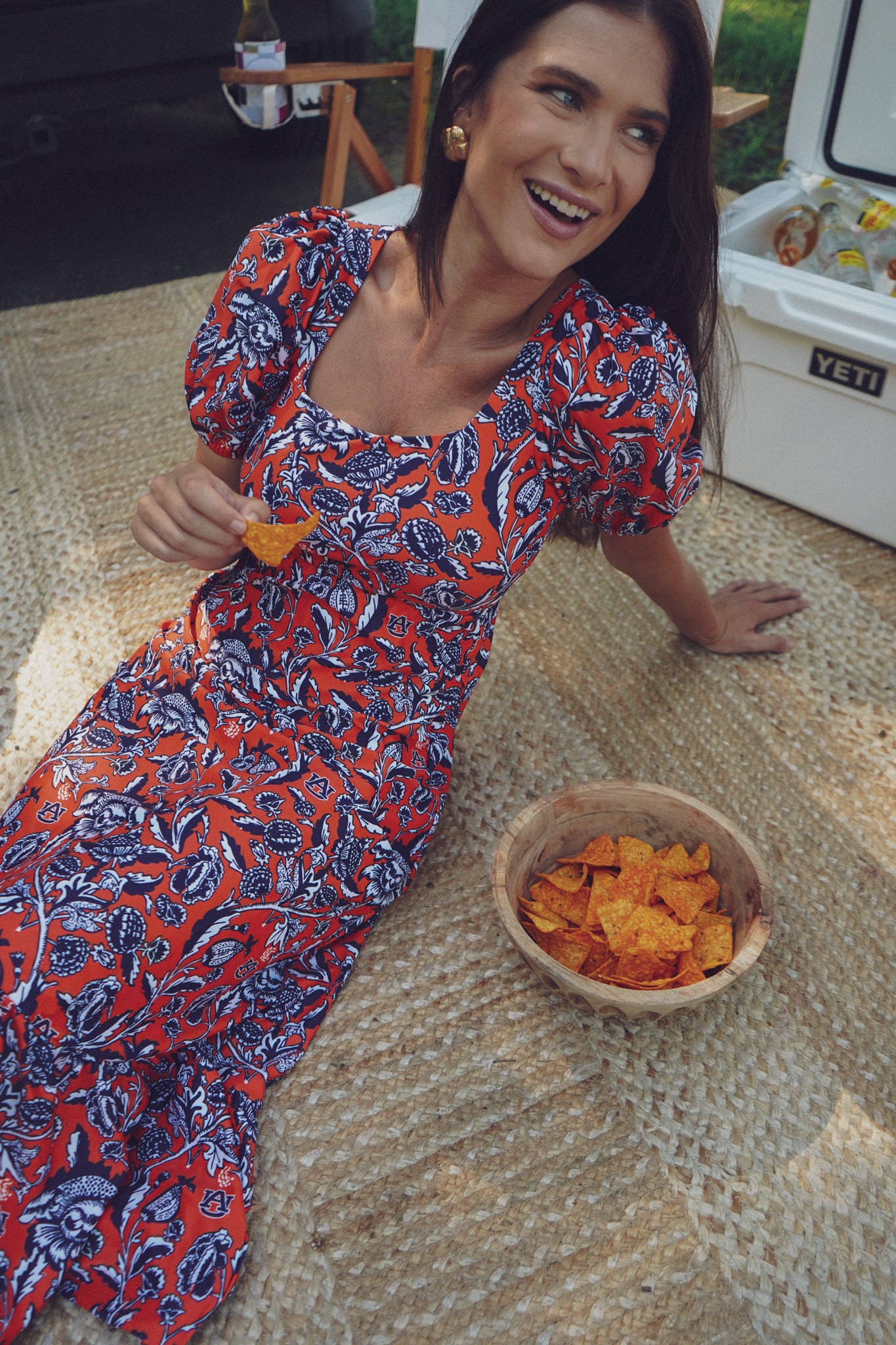 Official Tailgate Collection - Lucy Dress | Auburn Floral Orange | Gameday College Football | State University | Women's size XS | Floral Print Official Tailgate Collection - Lucy Dress | Auburn Floral Orange | Gameday College Football | State University | Women's size XS | Floral Print