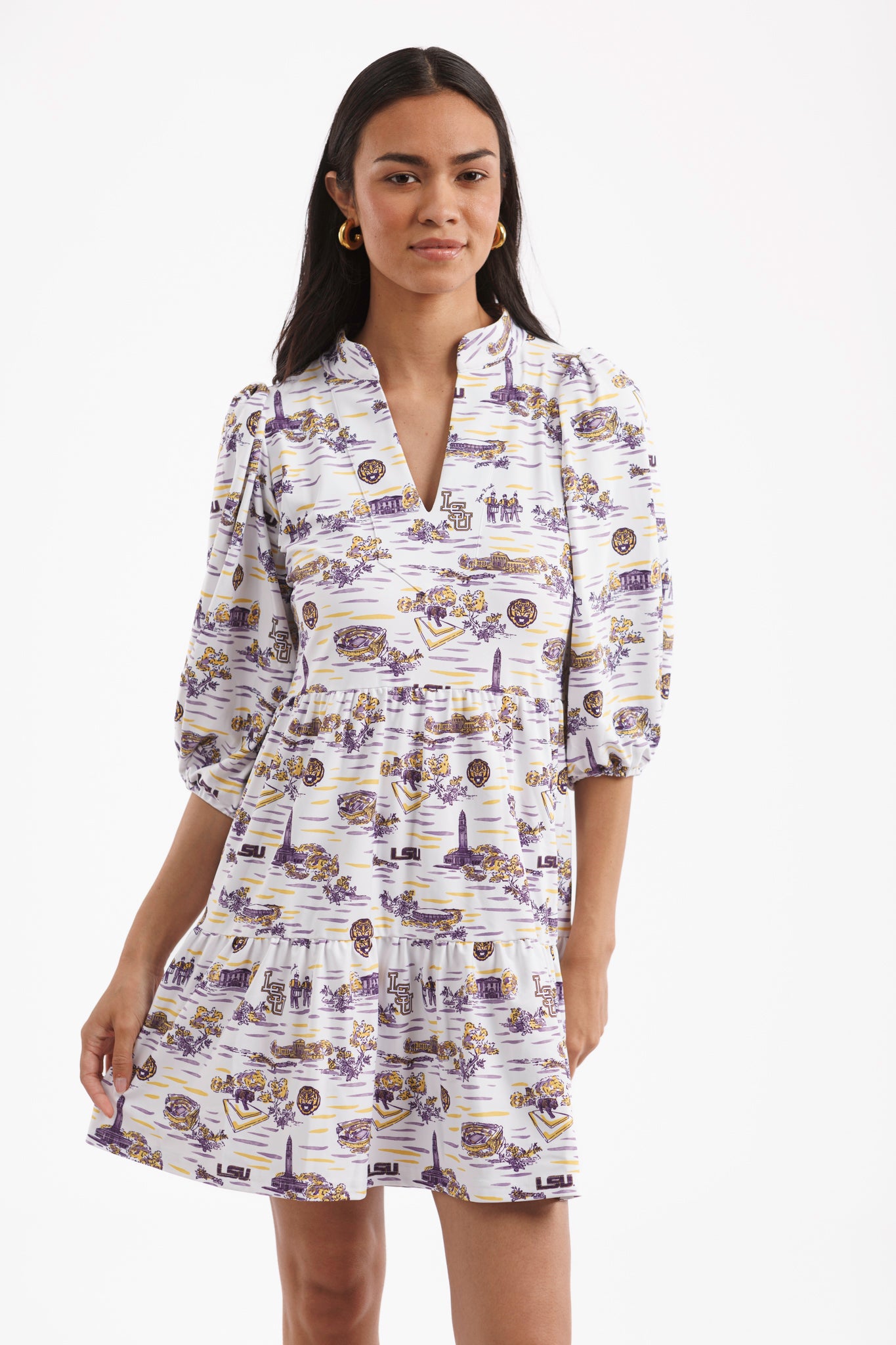 Tory Dress - LSU Toile | Women's Size LSU Toile 2026 / L | Floral Print Tory Dress - LSU Toile | Women's Size LSU Toile 2026 / L | Floral Print