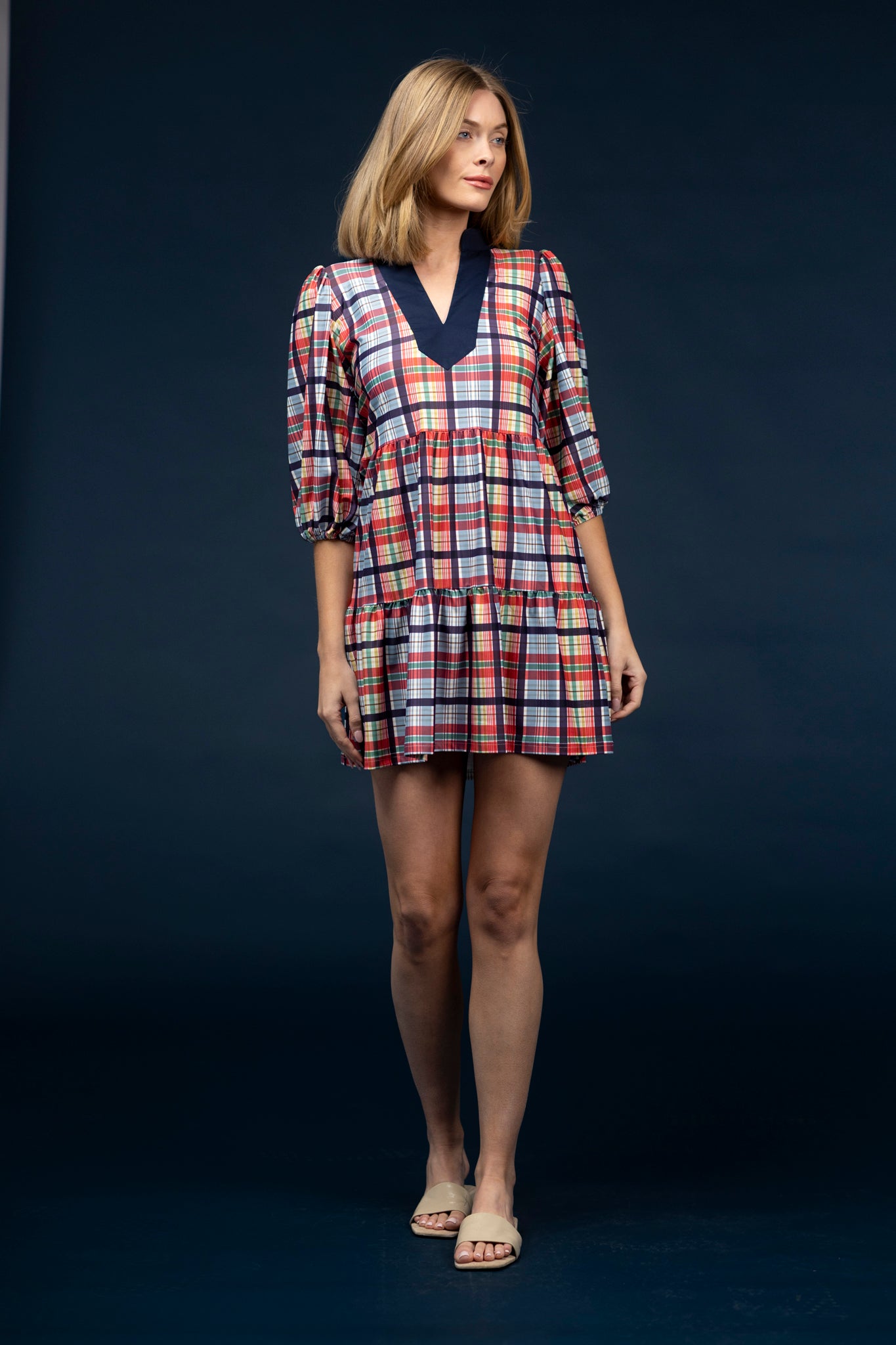 Smith & Quinn | The Tory Dress - Coastal Plaid | Women's Size XXS | Floral Print Smith & Quinn | The Tory Dress - Coastal Plaid | Women's Size XXS | Floral Print