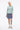 The Ava 1/4 Zip Pullover with Ruffle - Mint