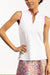 The Kennedy Top - White with Bright Pink