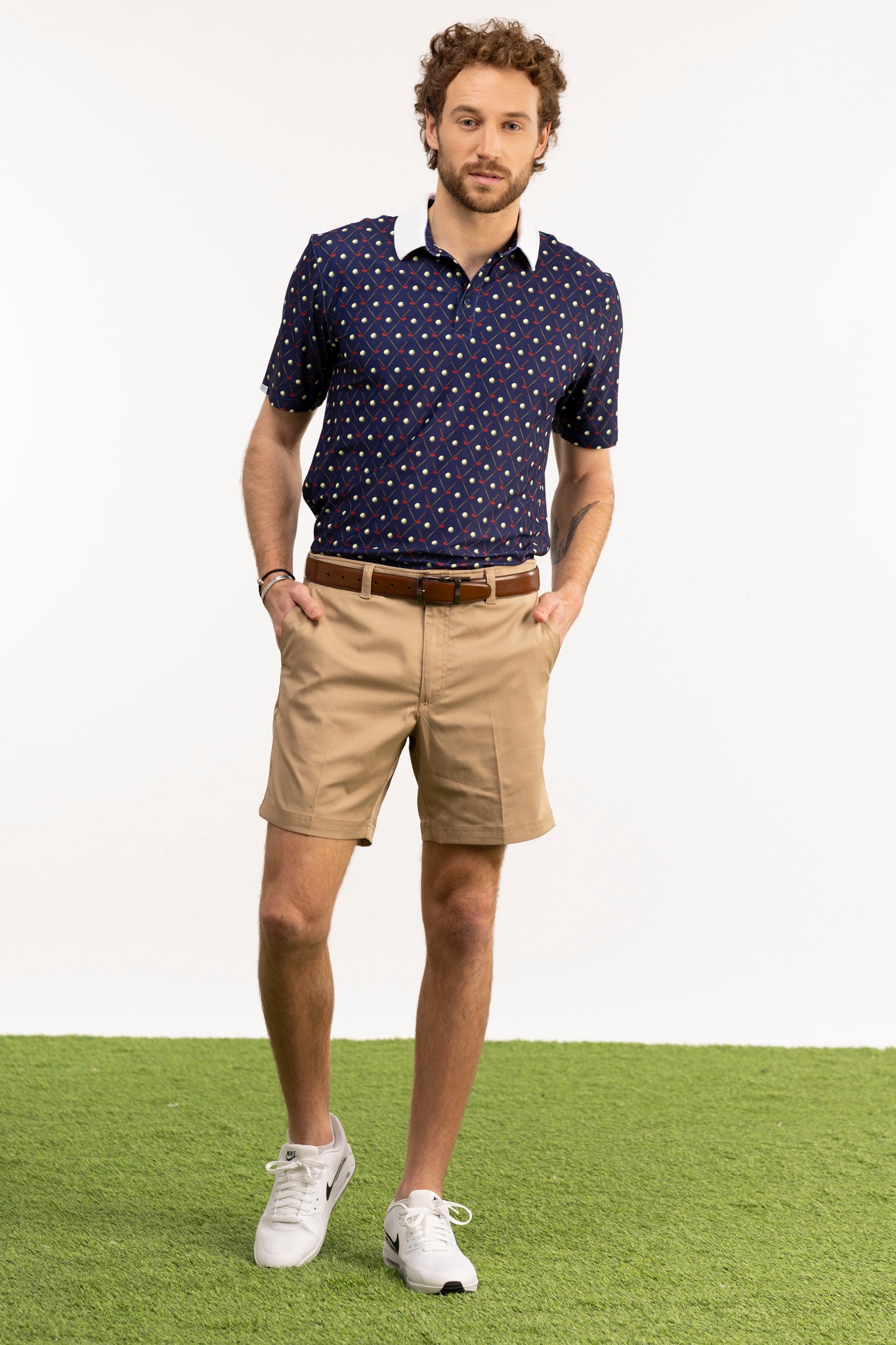 The Smitty Polo - Golf Diamond Navy