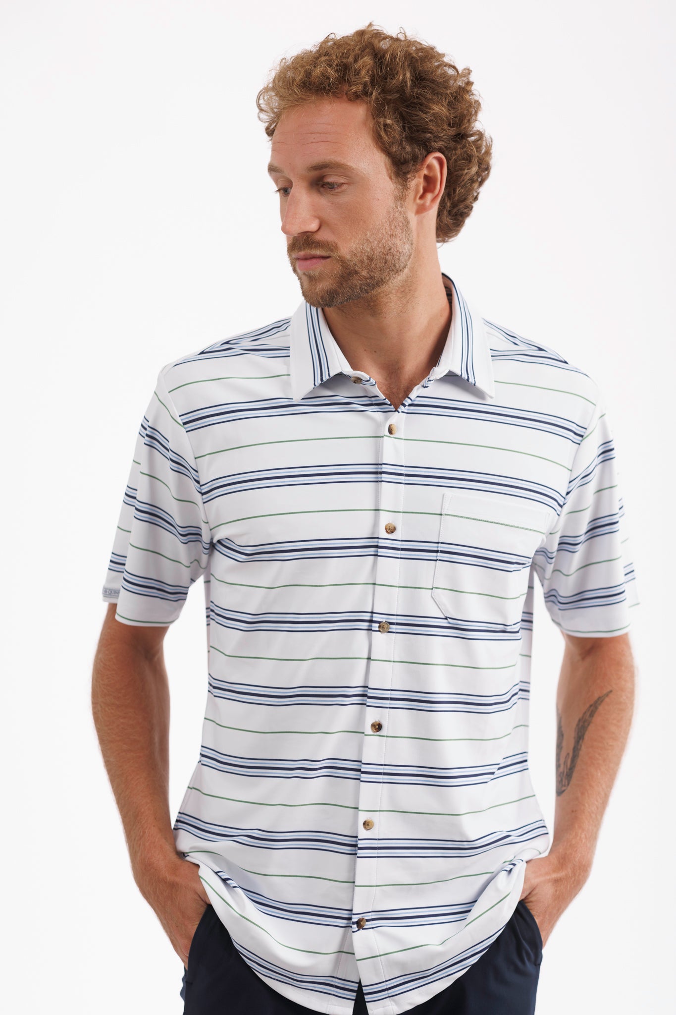 The Boatyard Button Down - Beachcomber Stripe