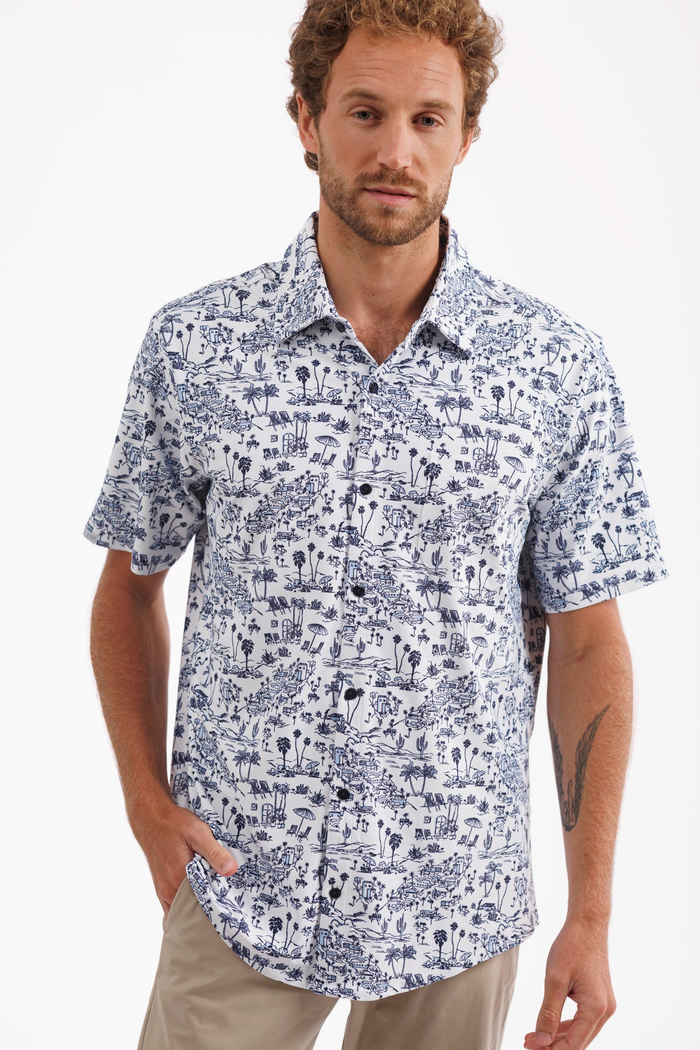 The Boatyard Button Down - Blue Oasis