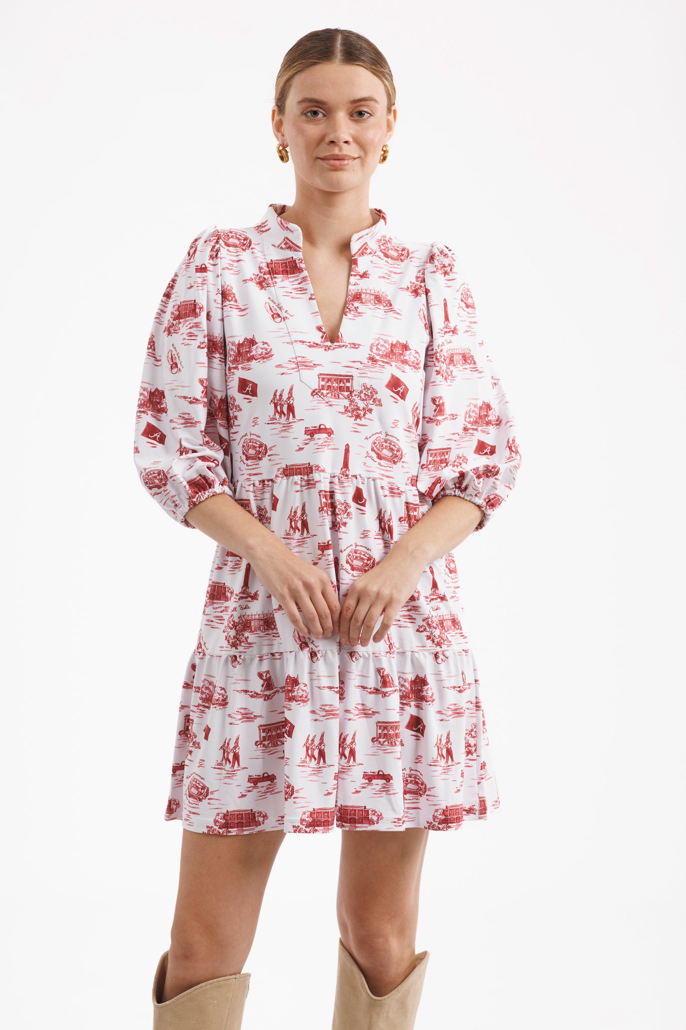 Tailgate Collection Tory Dress - Alabama Gameday Toile