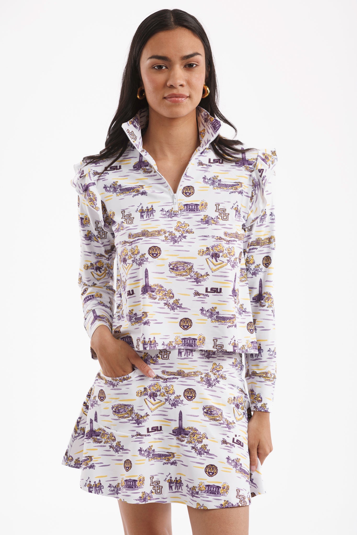 Tailgate Collection Molly Skort - LSU Toile