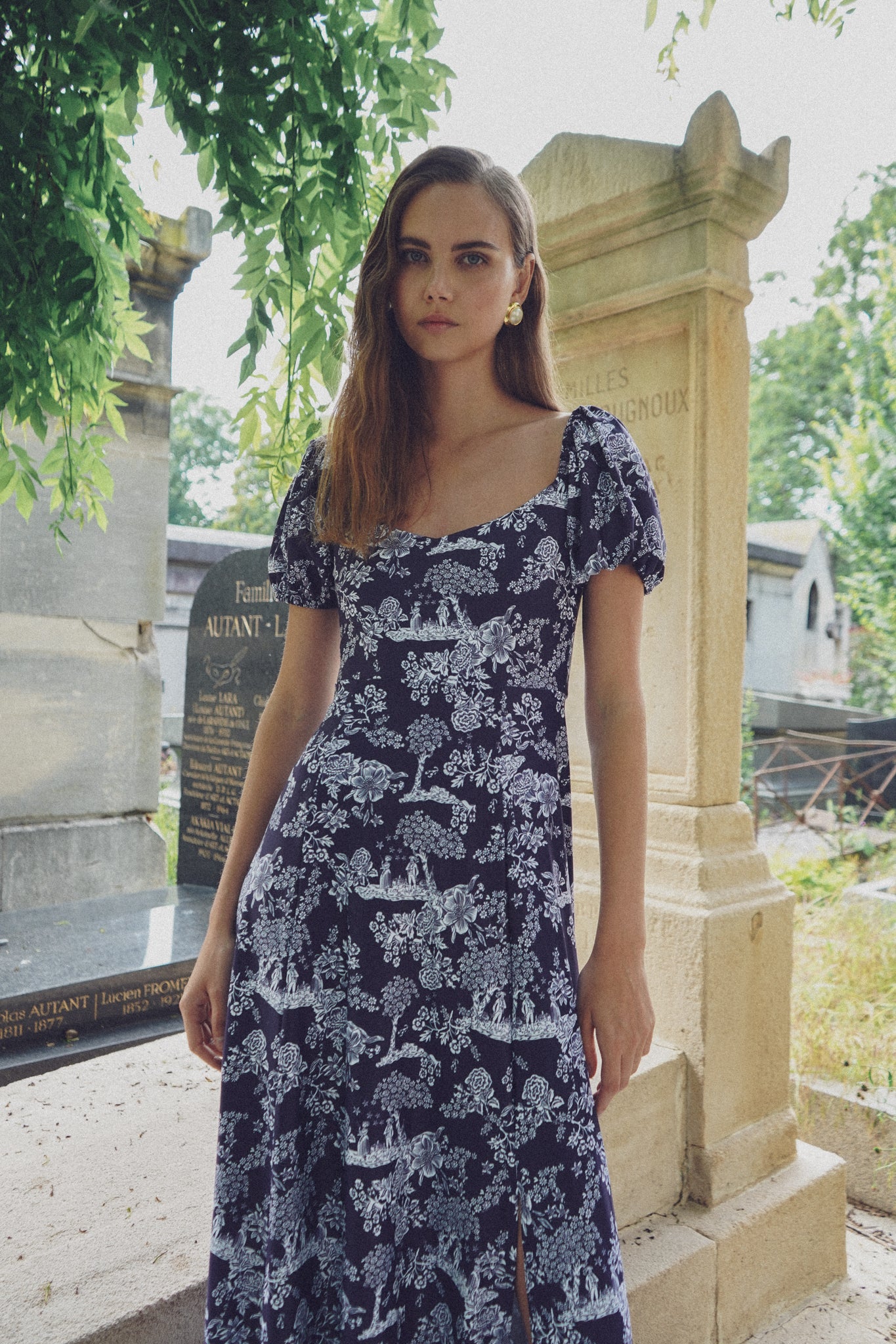 blue country dress Smith & Quinn | The Elizabeth Dress - French Country Navy | Women's Size M | Floral Print