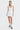 Claudette Dress - White/Green Olive