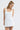 Claudette Dress - White/Green Olive