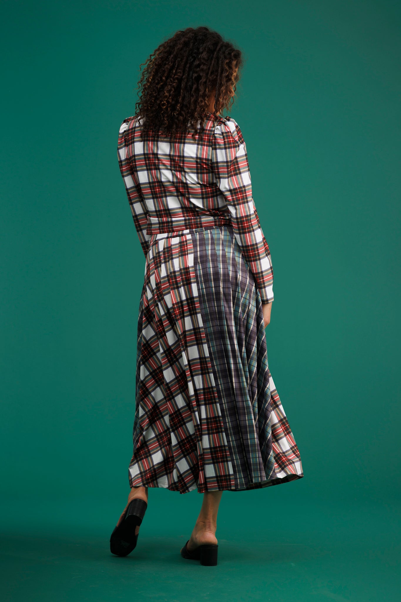 The Lennox Skirt - Galway Plaid & Winter Tartan