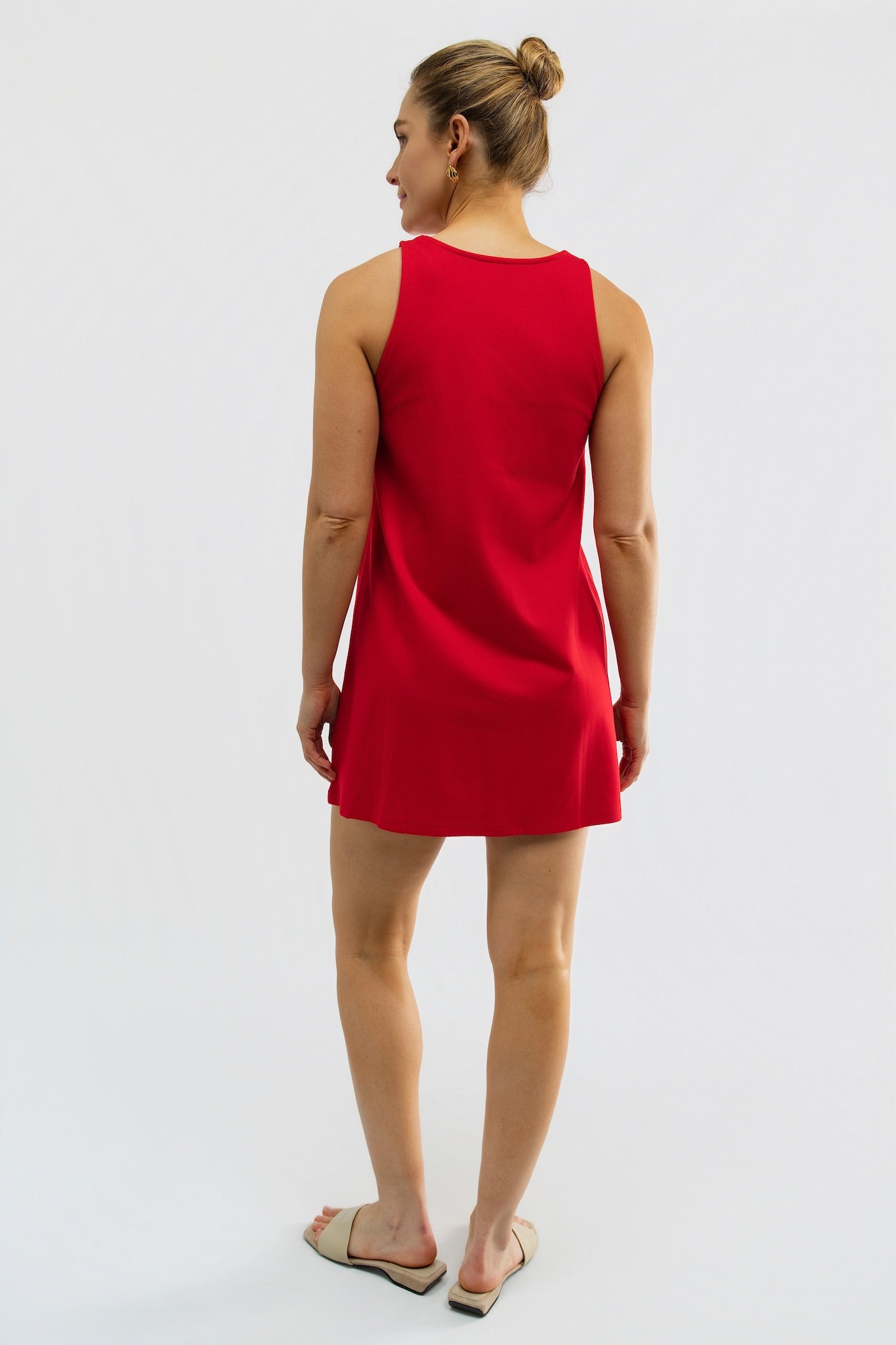 dorothy red dress Retrofete Dorothy Embroidered Dress in Geranium & Multi
