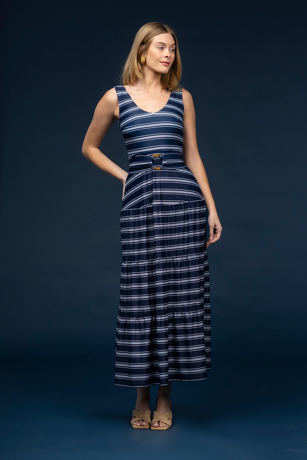 blue ginger dresses Smith & Quinn | The Dress in Harbor Stripe | Women's Size Final SaleS | Luxury Boutique Clothing bishop Waist Size:35″ Black Rose Print Sweetheart this dress elevates your