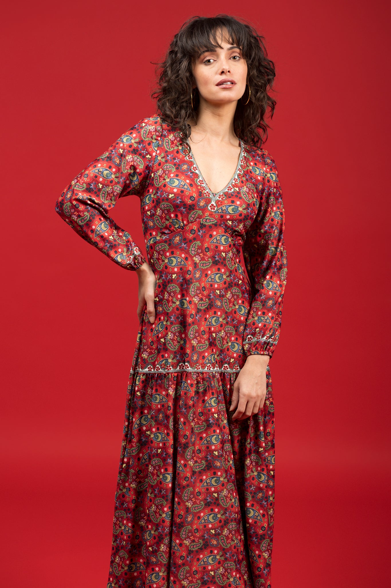 Smith & Quinn | The LA Dress - Nordic Paisley Multi | Women's Size L | Floral Print | Luxury Ladies Apparel Smith & Quinn | The LA Dress - Nordic Paisley Multi | Women's Size L | Floral Print | Luxury Ladies Apparel