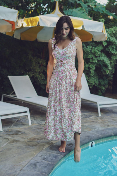 CARAMEL GINGER DRESS 8Y GINGER-RED-SUNBURST-JACQUARD-