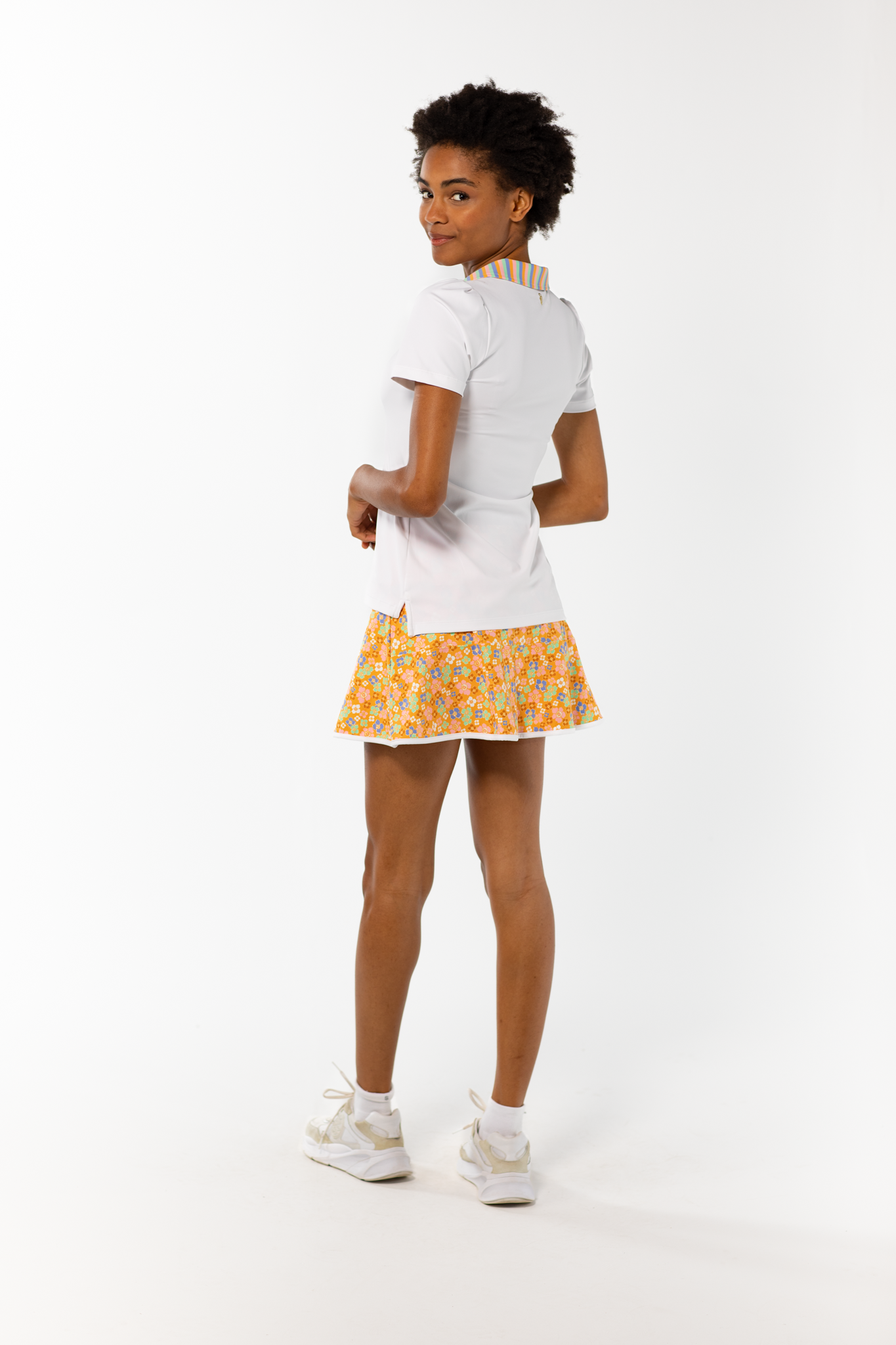 The Reagan Top - White w/ Sun Stripe